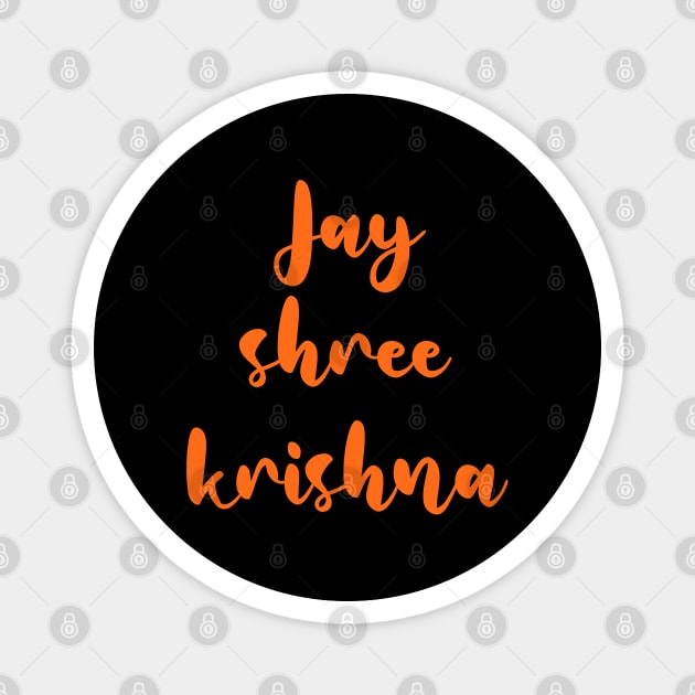 Jai shree krishna Magnet by Spaceboyishere